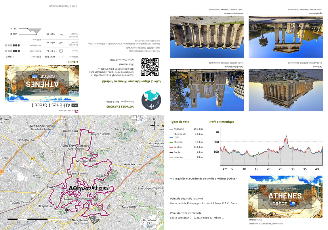 plan détaillé format poche d'Athènes en Grèce