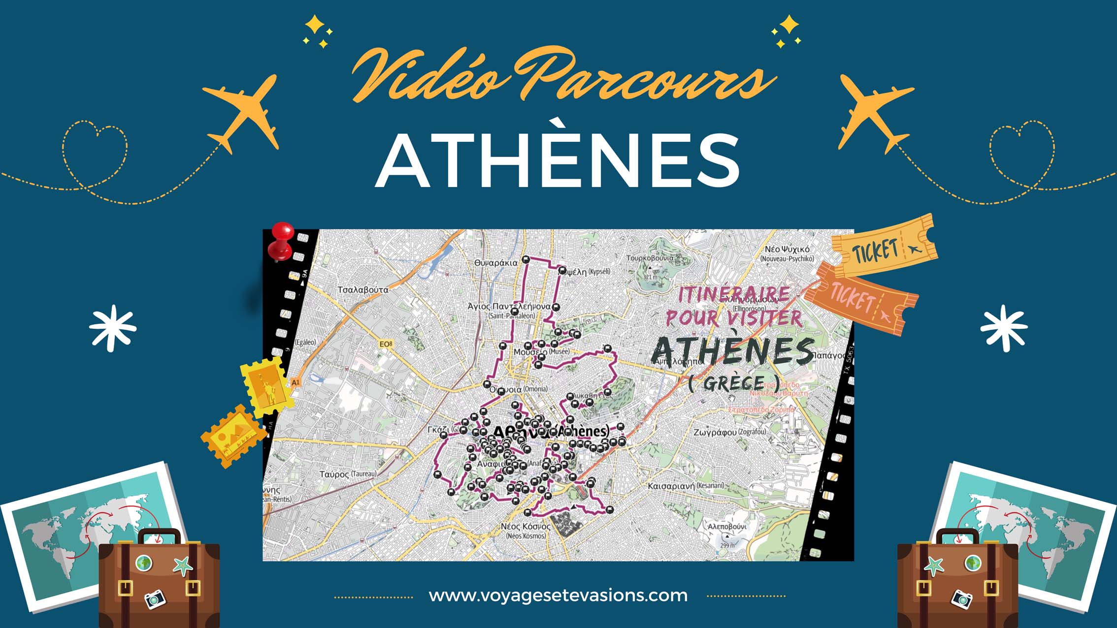 vidéo parcours Athènes en Grèce